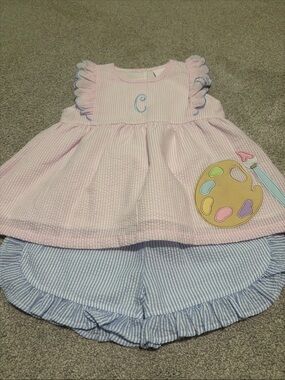 NWOT Stitchy Fish Seersucker Set